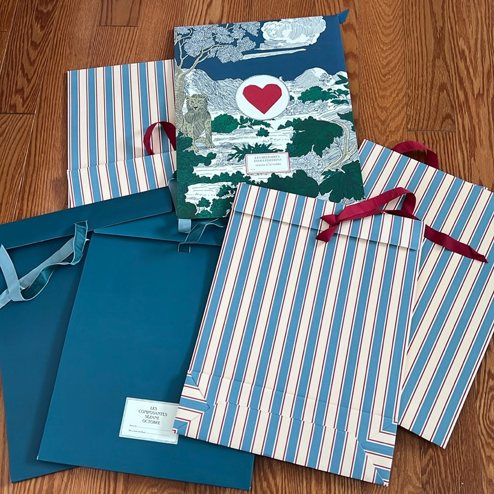 FREE w/$100 purchase -Sezane Striped Bags NEW - Blue, Red, White